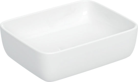 Geberit Επικαθήμενος Νιπτήρας Πορσελάνης 55x35cm Λευκό Geberit Επικαθήμενος Νιπτήρας Πορσελάνης 55x35cm Λευκό