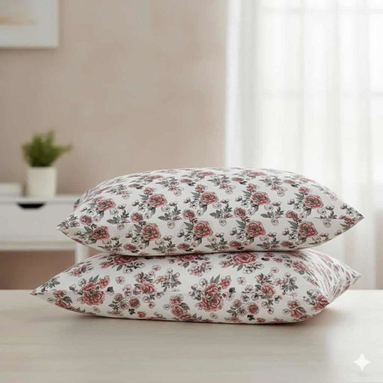 Floral Multicolour Pillowcases Set 52x72cm P1850050