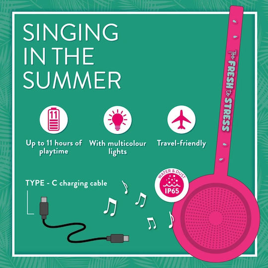 Legami Milano Singing In The Summer Ηχείο Bluetooth με Διάρκεια Μπαταρίας έως 11 ώρες Watermelon