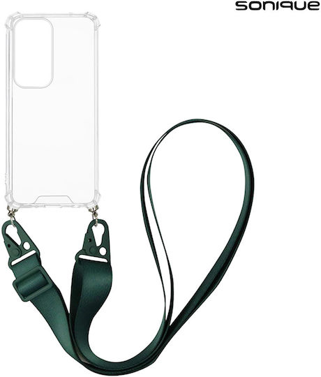 Калъф Силиконов Strap Sonique Armor Clear Oppo Reno12 Pro 5g Тъмно Зелен