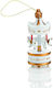 Hochzeitsgeschenkmaterialien Holzkarussell Mini Weiß Gold F3x8u pro Set 6 Stück