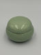 Porcelain Macaron Jewelry Box Green Glossy Small 4.6x3