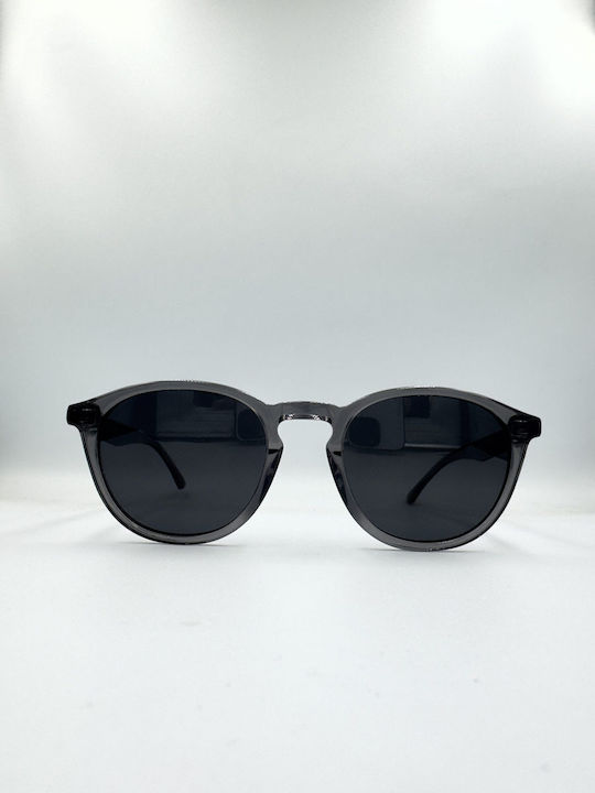Hoffman Unisex Sunglasses with Grey Frame and Black Lenses HF8445 C4