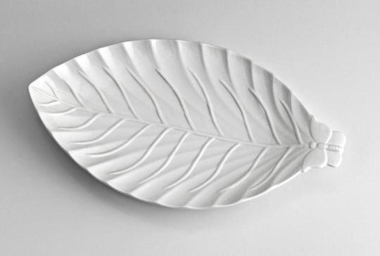 Tablett Weißer Porzellan Füllung 36x21x4cm