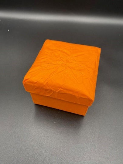 Wedding Favor Box Orange 7x7x5.5cm Per Set 6 Pieces
