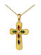Damen Gold Byzantiner Kreuz 9K Ohne Kette