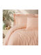 Cottonbox Set Huse Pentru Pilote 200x220cm Dublu Cu 2 Fețe De Pernă Și 1 Cearceaf Salmon Plaid