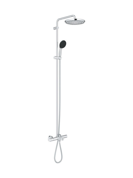 Grohe Duschsäule mit Wannenbatterie Silber