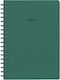 Next Daily Agenda Classic 2027 Green Spiral 17x...