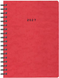 Next Преспан Дневен Дневник B5 2027 Червен Спир...