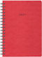 Next Daily Agenda Prespan 2027 Red Spiral 17x25...