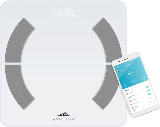 ETA Smart Cântar de Baie 180kg cu Bluetooth Alb
