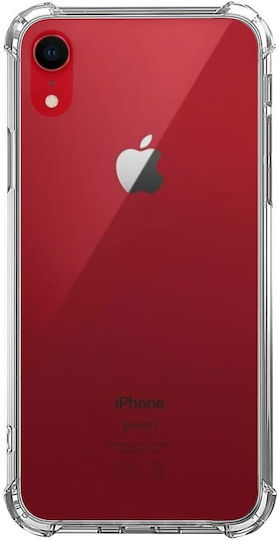Антишок Калъф iPhone XR Прозрачен Силикон Антиударни Ъгли Пластмасова Задна Корица iShield Прозрачен