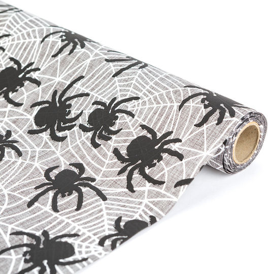 Runner De Masă Halloween 180x28 Cm Alb Negru Design Păianjen