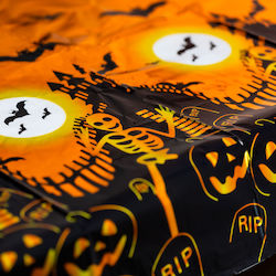 Halloween Tischdecke Aluminium 137x183 cm Grabstein Kürbis Skelett Halloween Tischdecke Aluminium 137x183 cm Grabstein Kürbis Skelett