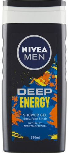 Nivea Deep Energy Душ Гел за Мъже с Въглен за Омазняване 250ml