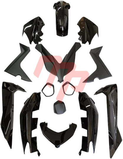 Κουστουμι Κιτ Πλαστικα Yamaha Xmax X-max 250 14 17τεμ Μαυρο