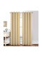 Joydeco Set Perdele Opace Cu Capse Bej 132x210cm
