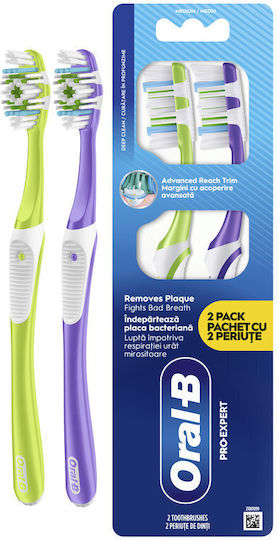 Oral-B 3d White Οδοντόβουρτσα Medium Γκρι 2τμχ