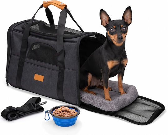 Bakaji Dog / Cat Carrying Bag up to 5kg Gray L44xW34xH31cm