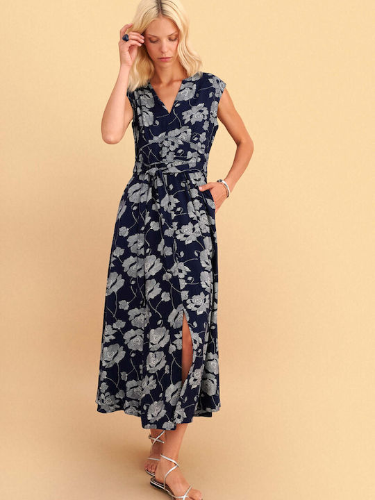 Sommer Maxi Damenkleid Blau