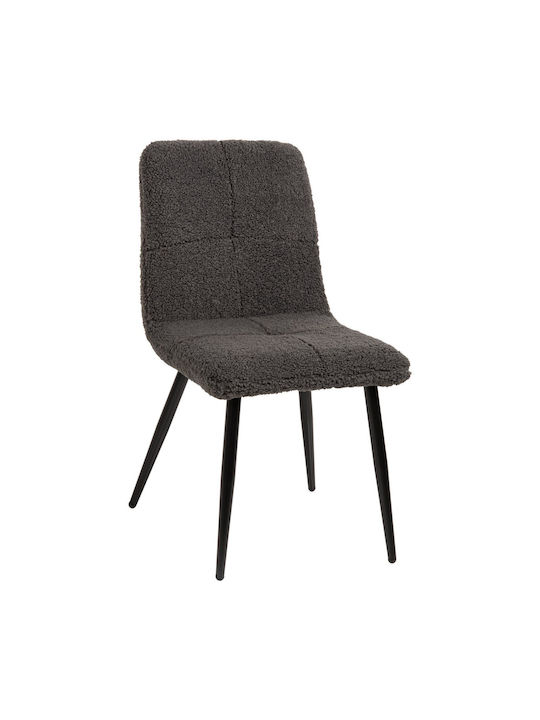 Dining Chair with Fabric Upholstery Gray 48x64x...