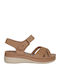 Γυναικεία Ανατομικά Σανδάλια Flatforms Μπεζ