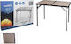 Adjustable Camping Table Foldable 90x60x70cm