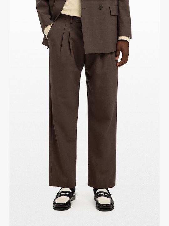 Suit Trousers in Relaxed Fit Brown
