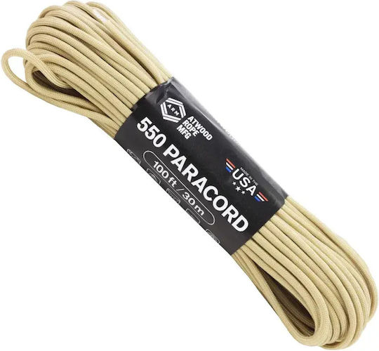 Atwood Rope Mfg Αρτάνη 550 Paracord 100 Ft Sand