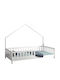 Kids Bed Montessori Classic Single White for Mattress 90x190cm