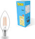 123led Λάμπα LED 4.5W 97mm για Ντουί E14 Θερμό Λευκό 470lm