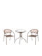 Lima 3-Piece Outdoor Dining Set Champagne