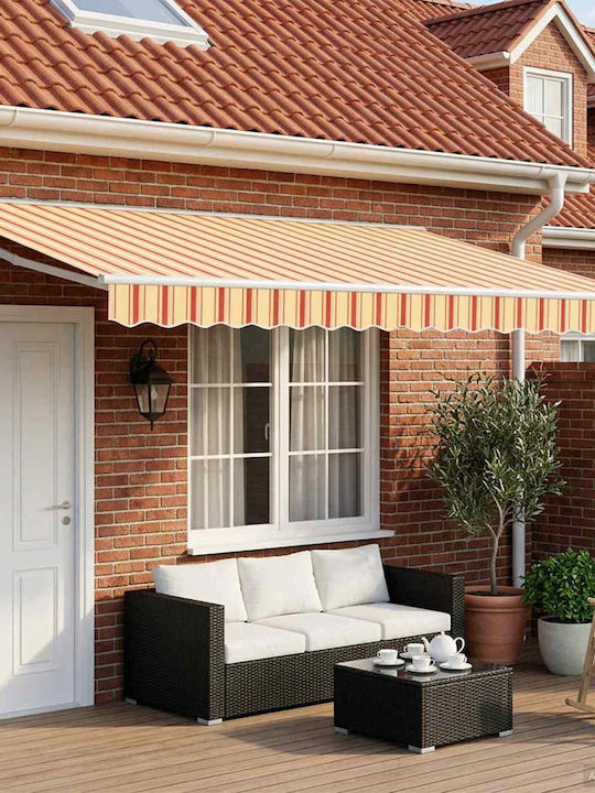vidaXL Markise Terrasse mit LEDs Gelbe 4x3.5m
