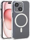 Magsafe Θήκη Σιλικόνης Air Cushion Γωνίες Transparent Apple Iphone 15 Plus