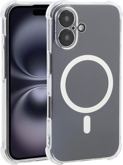 Magsafe Θήκη Σιλικόνης Air Cushion Γωνίες Transparent Apple Iphone 16