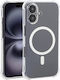 Magsafe Θήκη Σιλικόνης Air Cushion Γωνίες Transparent Apple Iphone 16 Plus