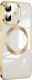 Elektroplattierte Magsafe Silikon Handyhülle Gold Apple iPhone 12
