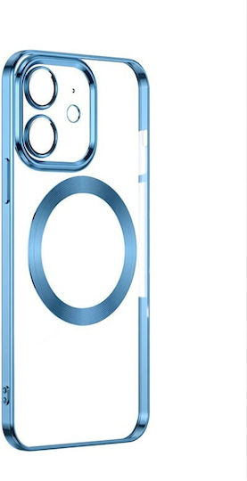 Electroplated Magsafe Θήκη Σιλικόνης Light Blue Apple Iphone 12