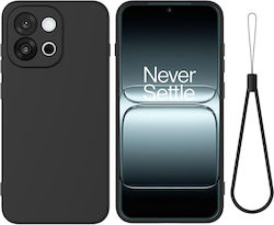 Solid Color Θήκη Σιλικόνης Black Oneplus Nord 6 5g