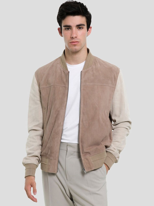Arma Leather Jacket Beige