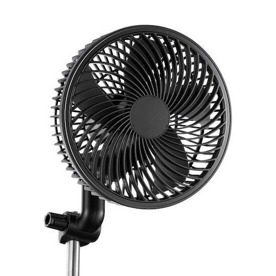 Ventilator Cu Clips Pentru Sere 6 W Oscilant 10 Viteze Compatibil Cu Baterie Externă Surse 12 V Dc