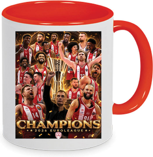 No5 Κούπα Κεραμική Κόκκινη 330ml