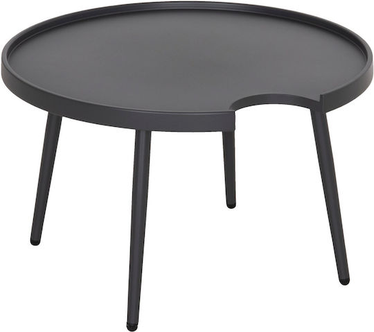 Masă Pentru Spații Exterioare Mici Din Aluminiu Gri 70x70x44cm