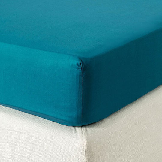Zucchi Collection Super-Double Bed Sheet with Rubber Hugger 175x200+30cm Turquoise