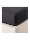 Zucchi Collection Σεντόνι Υπέρδιπλο με Λάστιχο 175x200+30εκ. Μαύρο