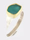 Ios Women's Ring with Stones from Gold Plated Silver