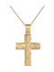 Damen Gold Kreuz 14K mit Kette