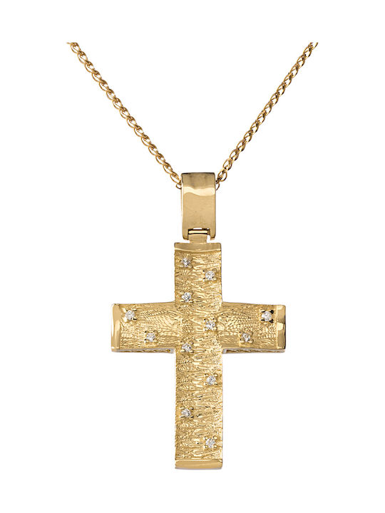 Damen Gold Kreuz 14K Ohne Kette