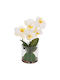 Decorative Artificial Plant Fb94738 Orchid Glass Vase 12x24x30cm